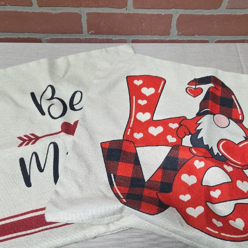 Valentine Gnome Love And Be Mine Pillow Covers 18x18